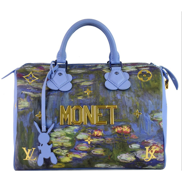 Louis Vuitton Monet Speedy Masters Collection Jeff Koons leather art bag LV Gold - Picture 1 of 15